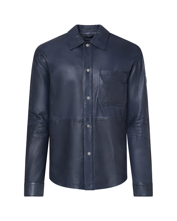 Leather Jacket Oriental Blue