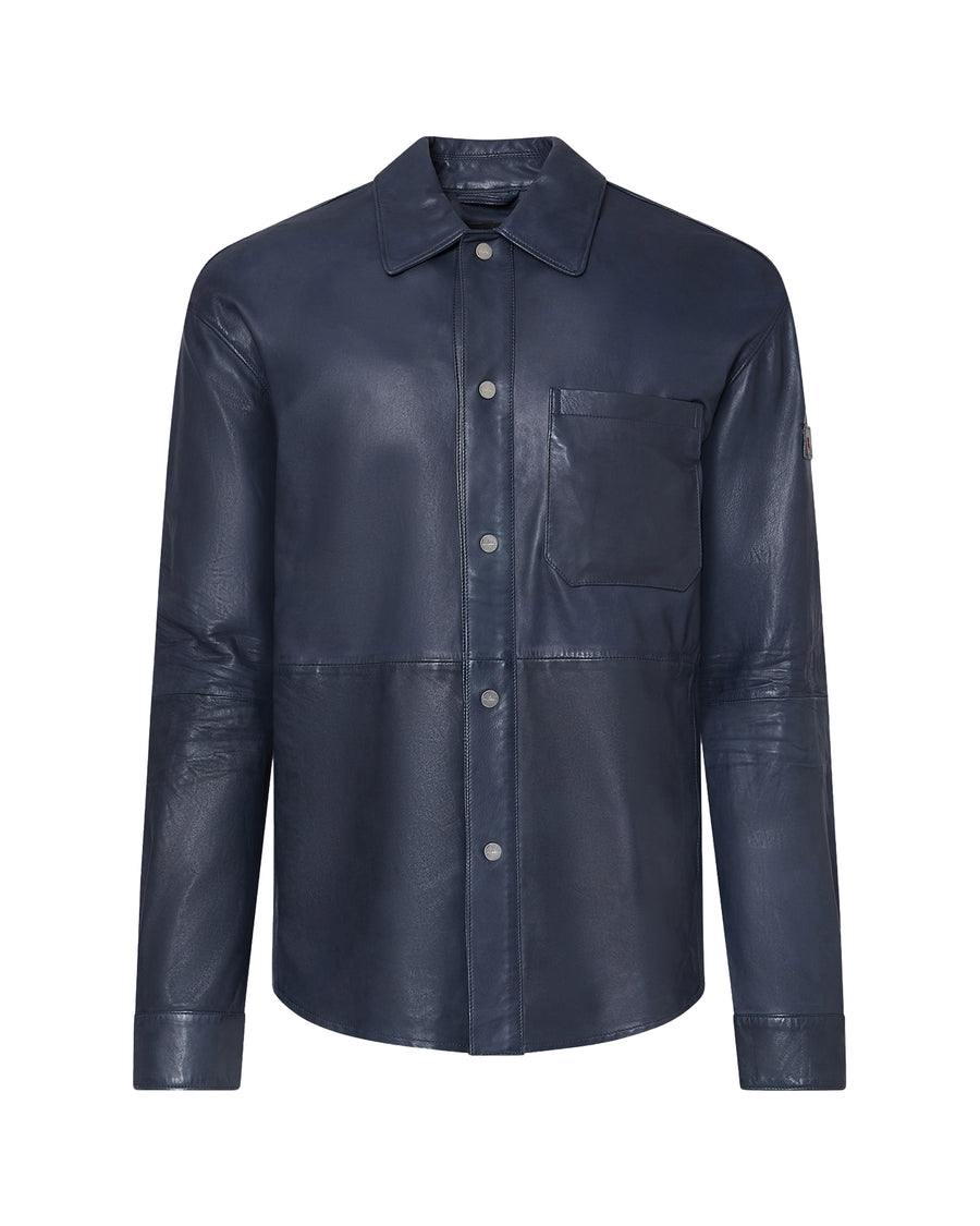 Leather Jacket Oriental Blue