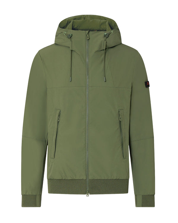 Mens Jacket Polyester-Cotton Blend Green