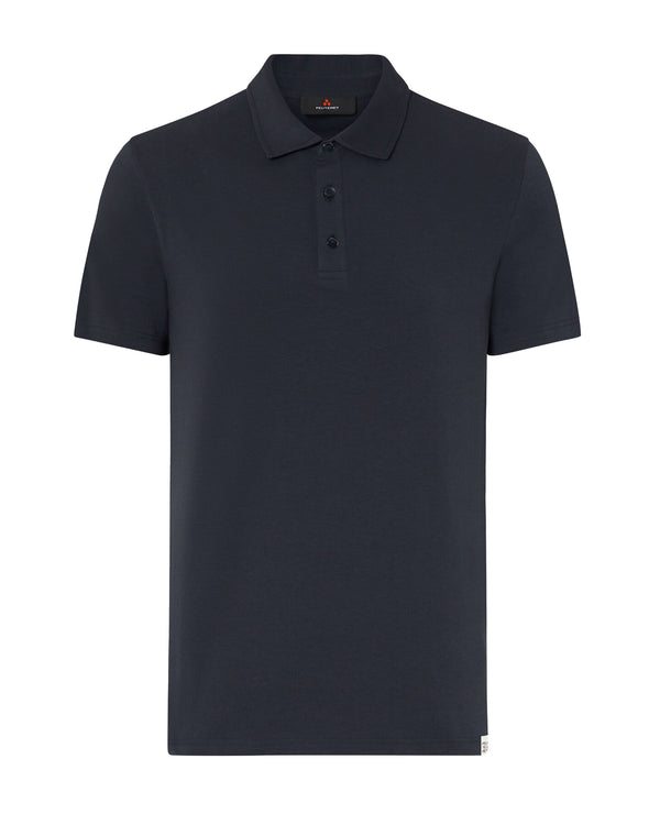 Polo Shirt Blue Graphite Cotton