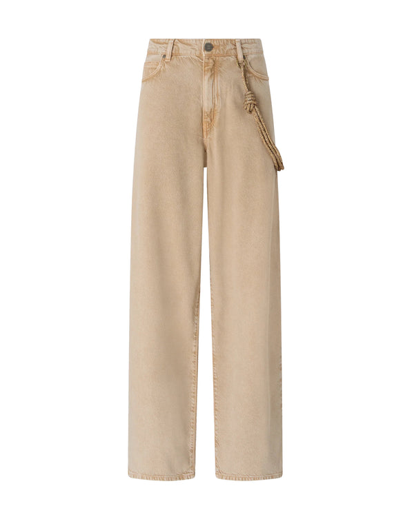 Jeans Lauryn Loose Beige Outer Fabric: Lyocell