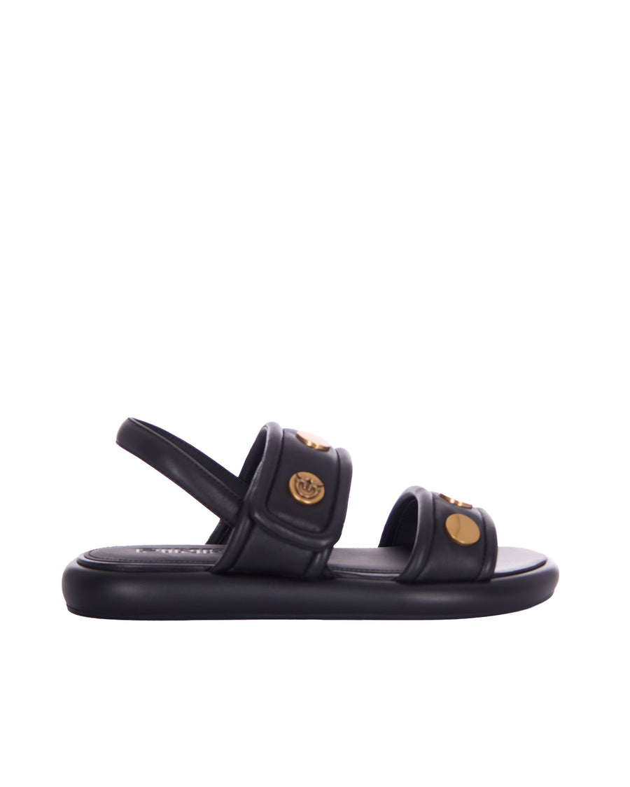 Sandals Fiona Black-Antique Gold Black/antique