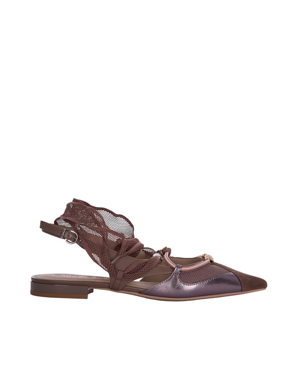 Ballerina Gianira Brown Leather Shoe