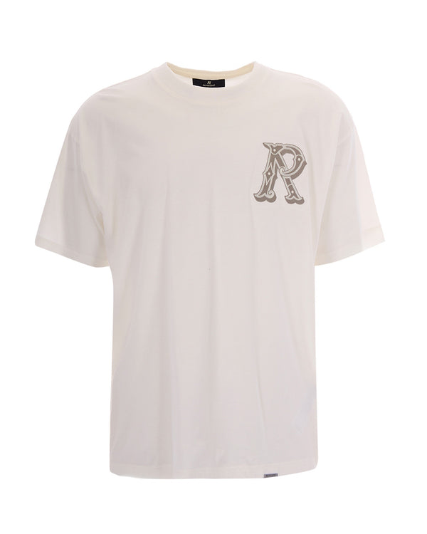 T-Shirt Western Initial Flat White Cotton T-shirts