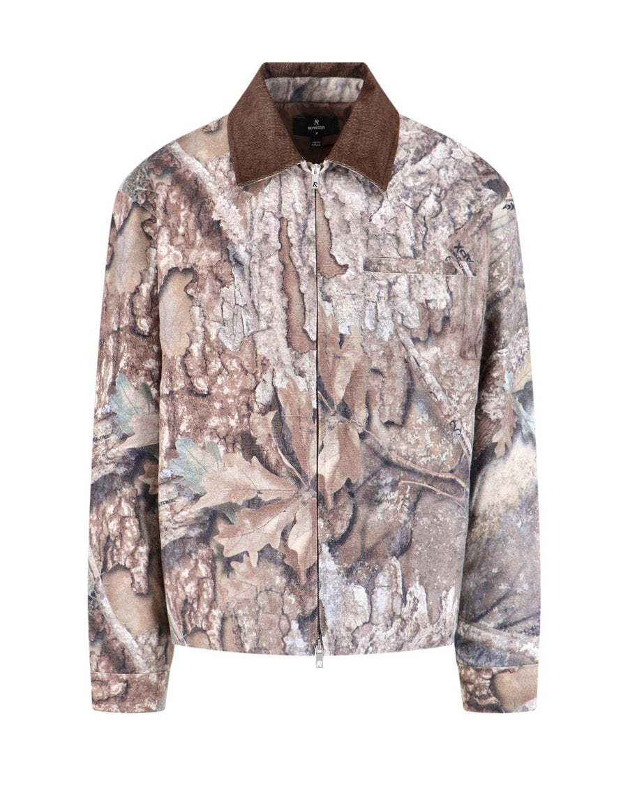 Jacket Tracker Camo Green Cotton