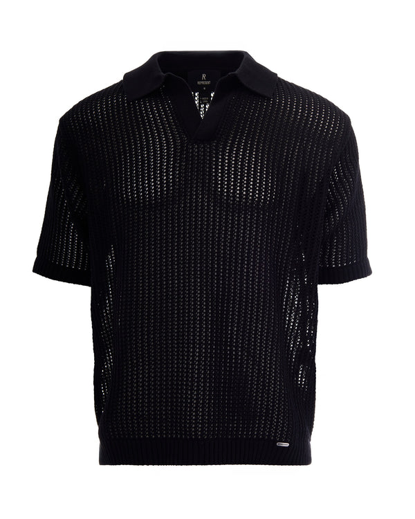 Polo Shirt Beverly Jet Black Cotton