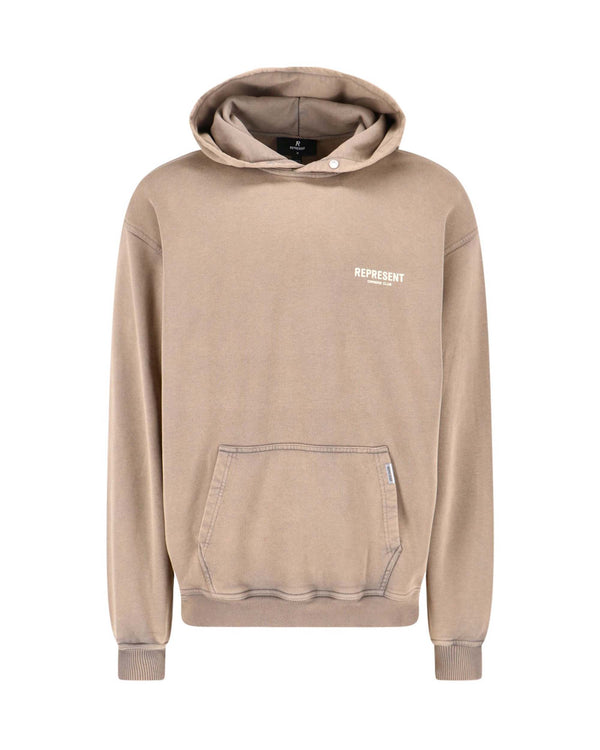 Hooded Sweatshirt Owners Club Almond Cotton Sweatshirts