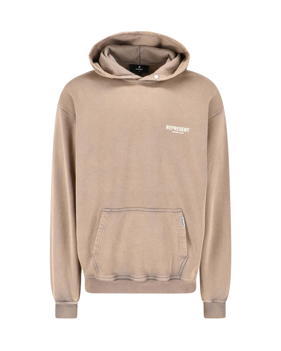 Hooded Sweatshirt Owners Club Almond Cotton Sweatshirts