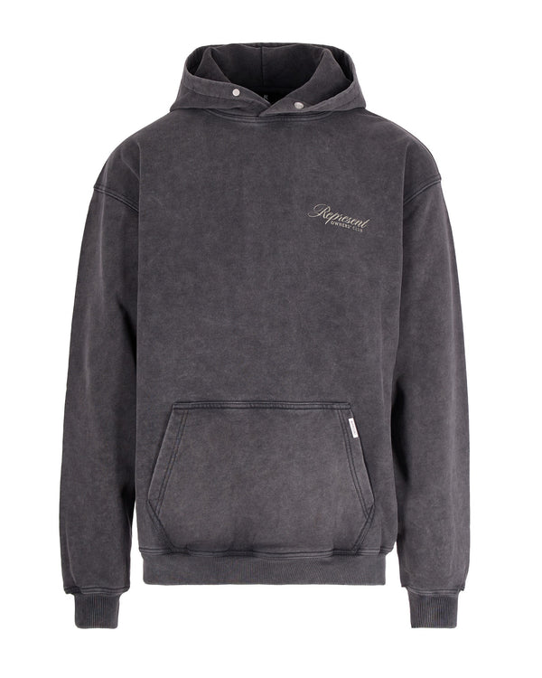 Hooded Sweatshirt Owners Club Vintage Grey Cotton Sweatshirts