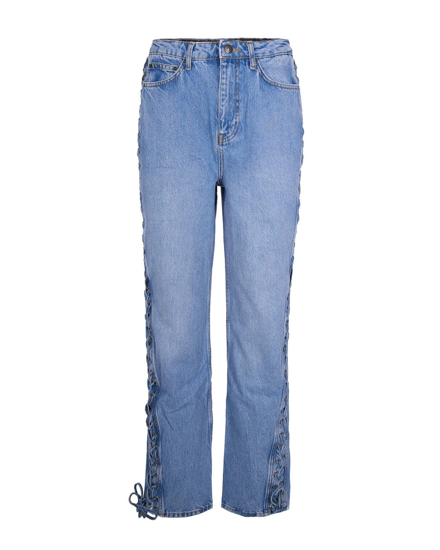 Jeans Twisted Lacing Hydrangea Blue Organic Cotton