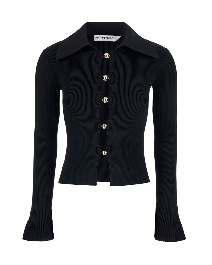 Cardigan With Gold Buttons, Black Main Fabric: Viscose Cardigans