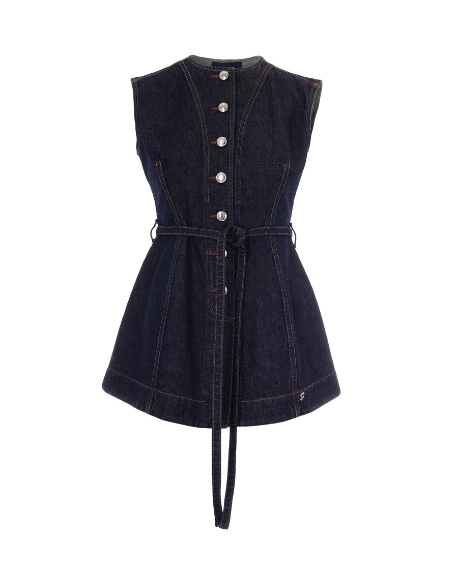 Denim Top Midnight Blue Cotton Tops