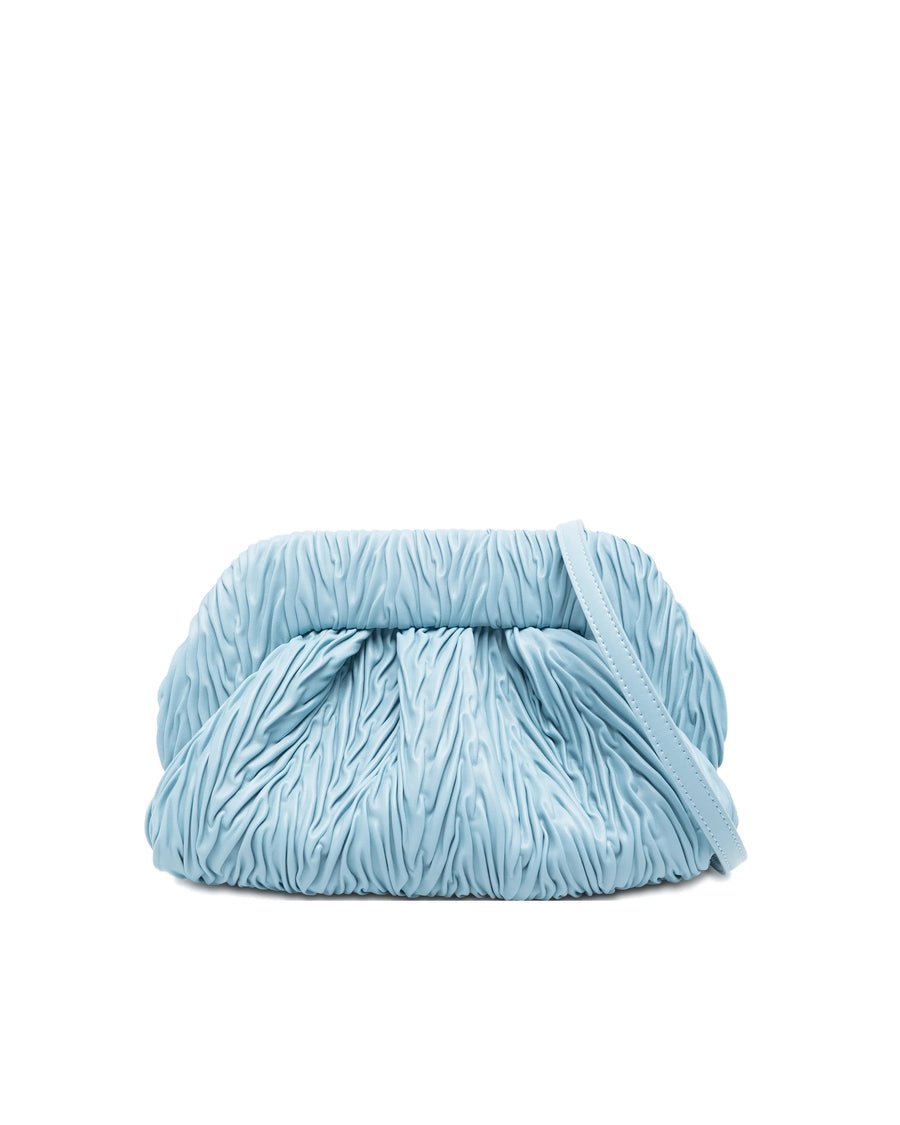 Clutch Bag Medium Arricciata Forget-Me-Not Cotton