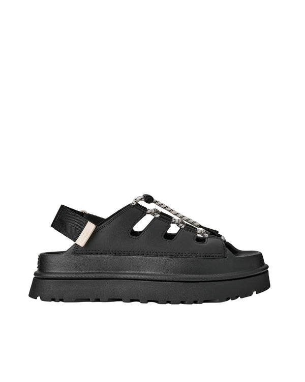 Sandal Goldenglow Toggle Black Upper: Leather Slippers