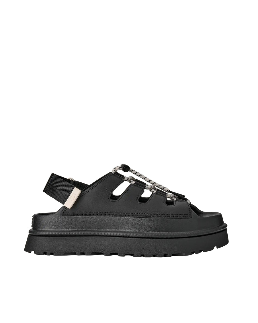 Sandal Goldenglow Toggle Black Upper: Leather Slippers