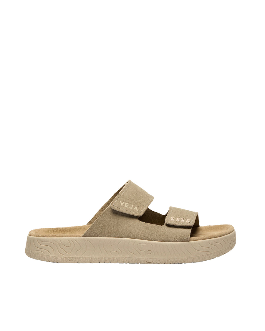Mens Slide Sandals Etna Taupe Almond Slippers