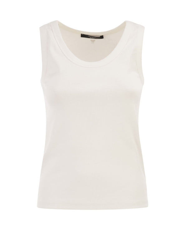 Top Stretch White Cotton Tops
