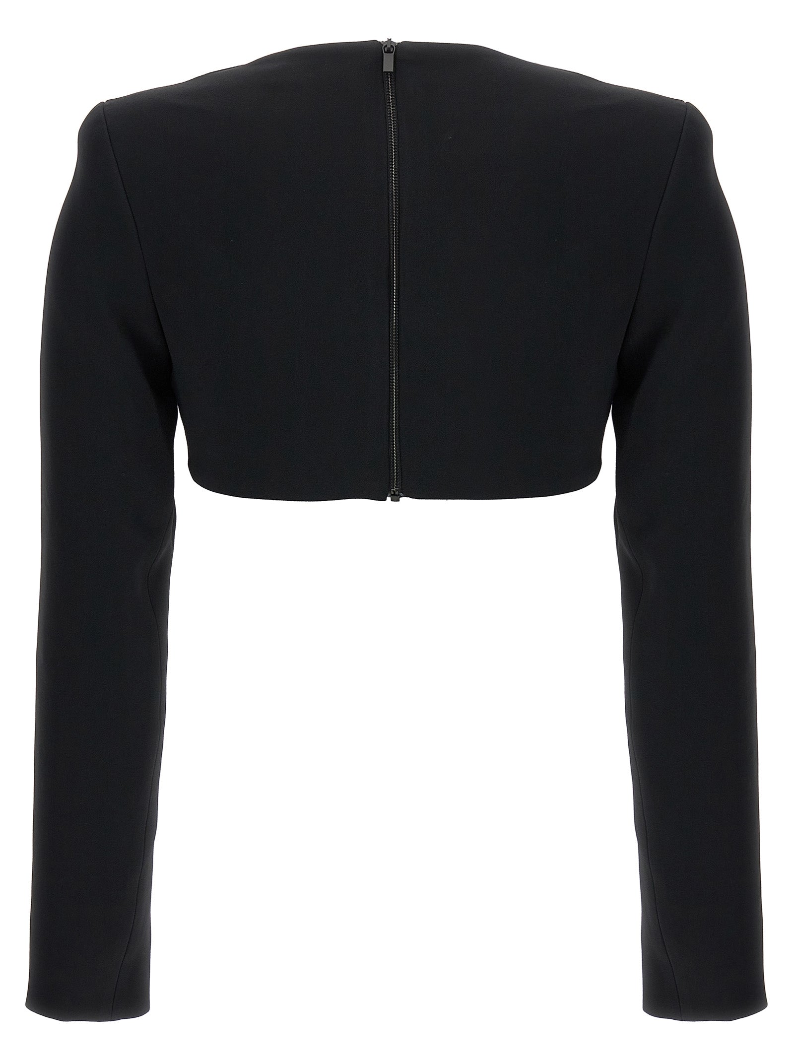 Top 3D Crystsal Chain and Square Neck Black Tops