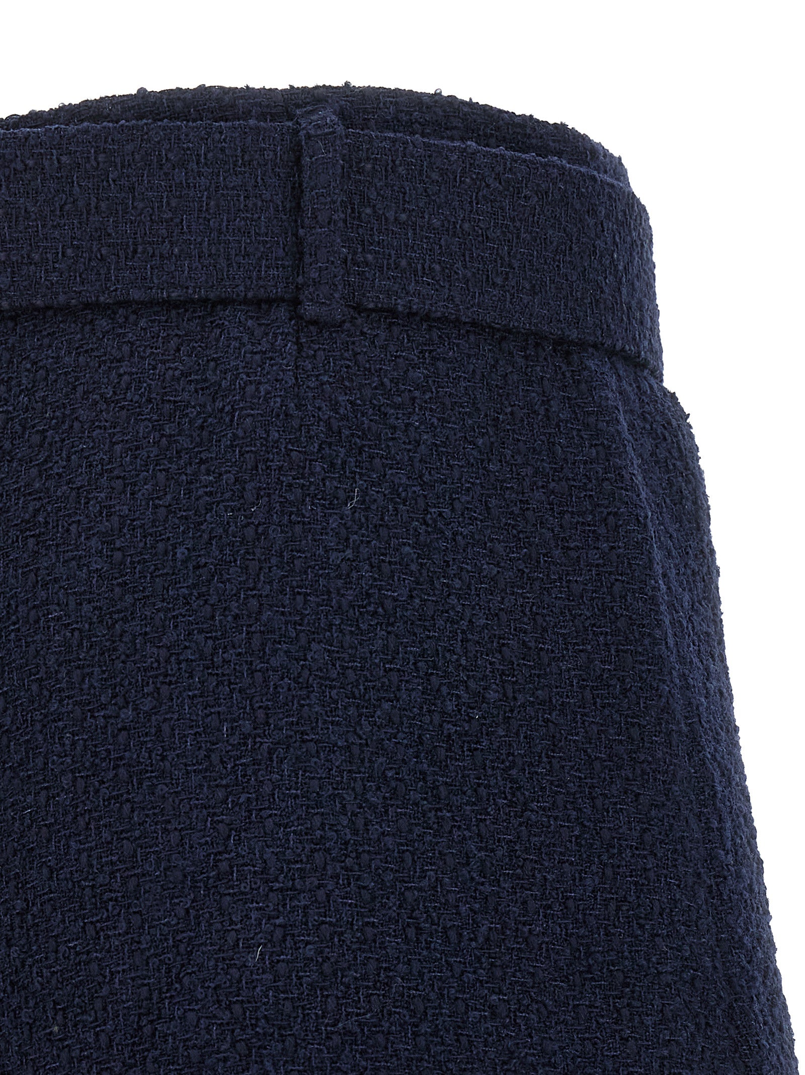 Bouclé wool skort Blue Bermuda, Short