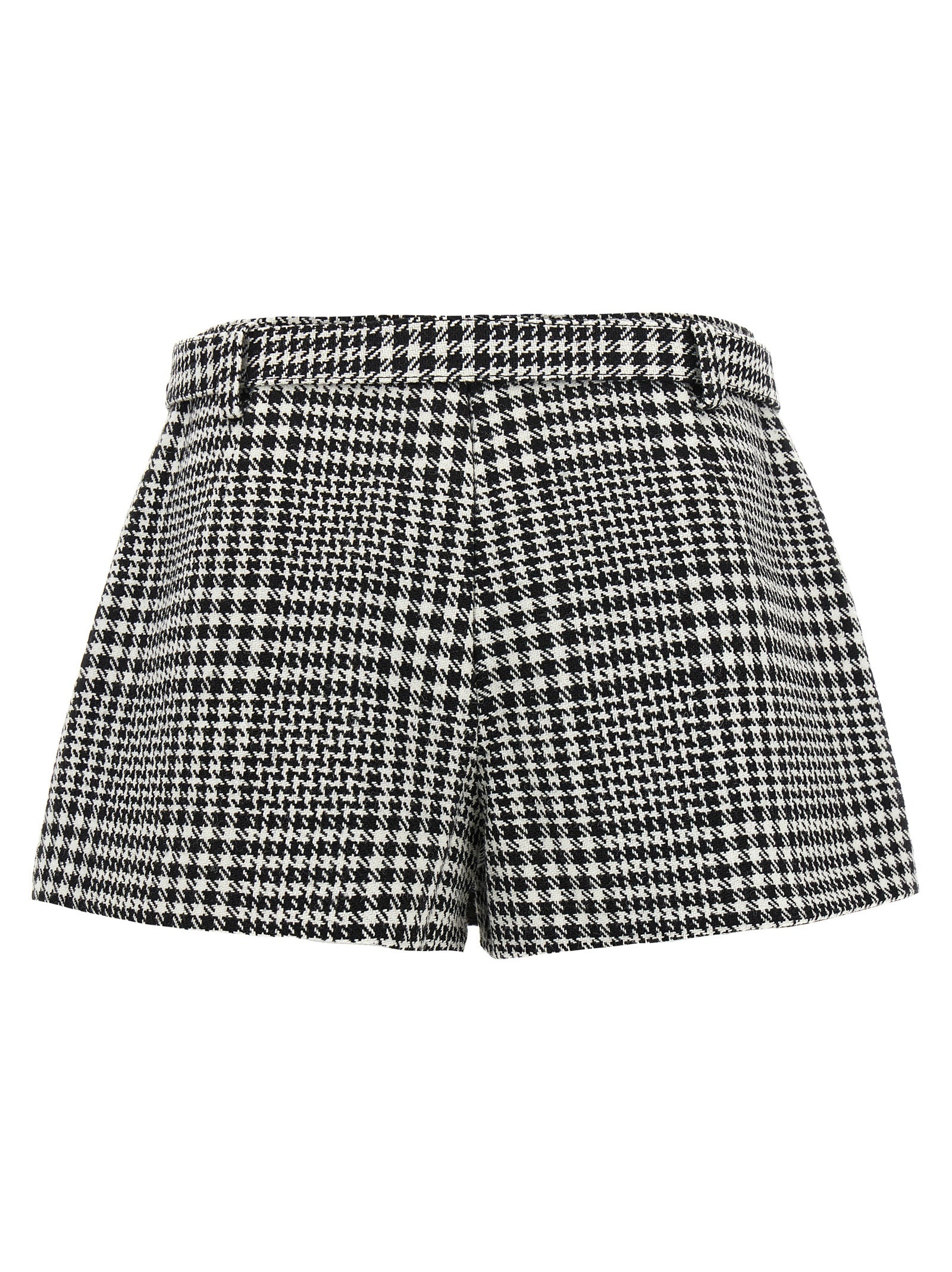 Bouclé wool skort White/black Bermuda, Short