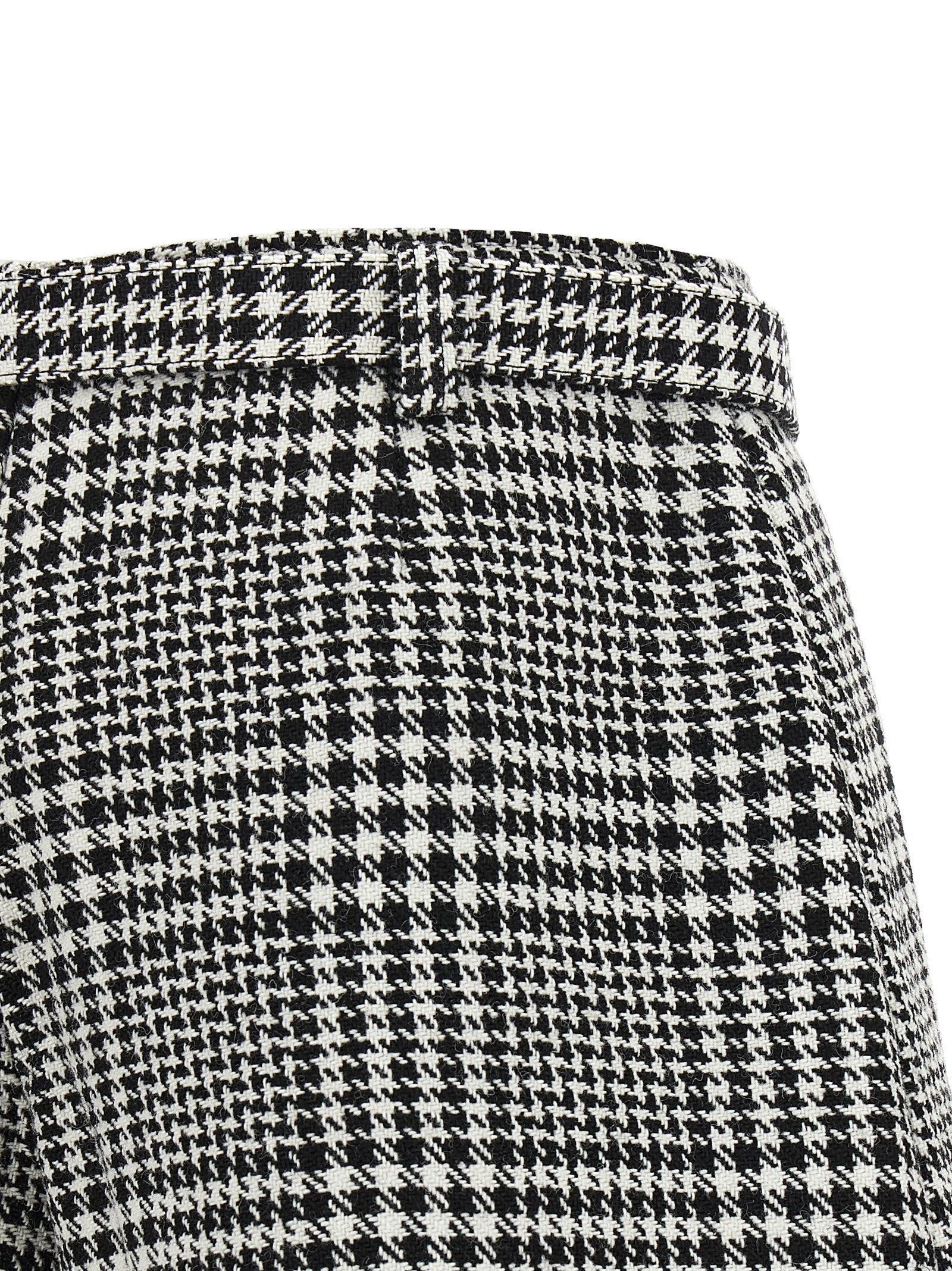 Bouclé wool skort White/black Bermuda, Short