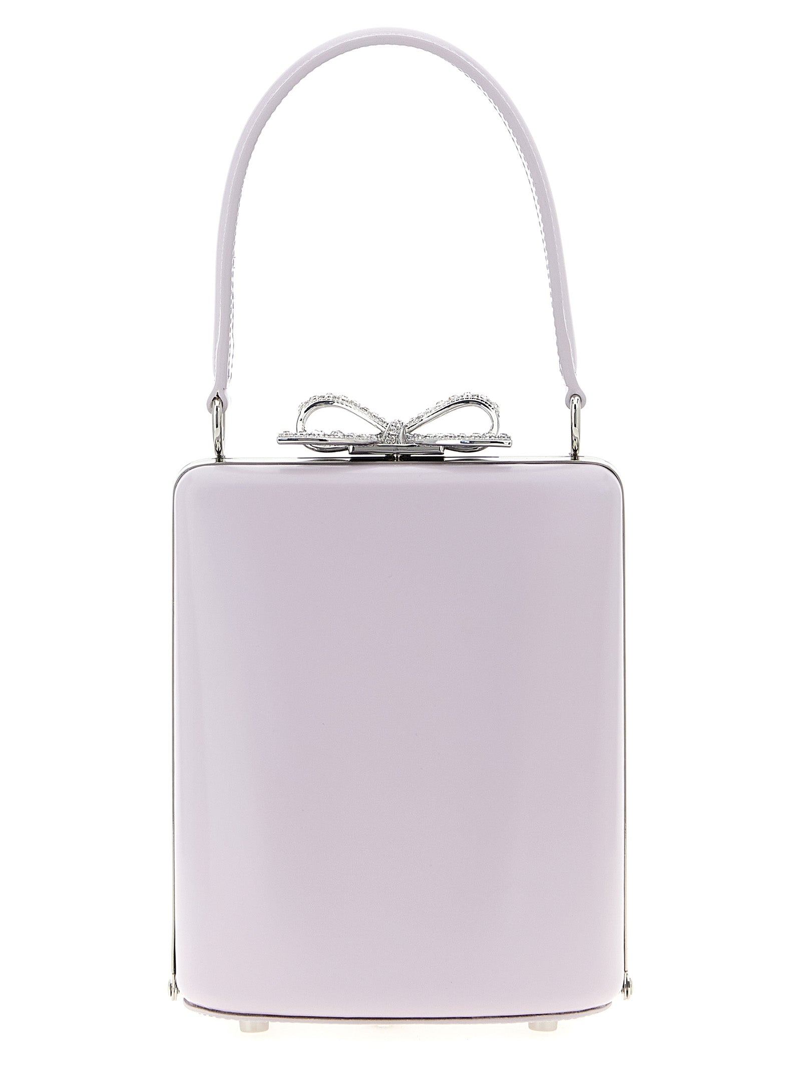 Lilac leather mini bow handbag Purple Hand Bags