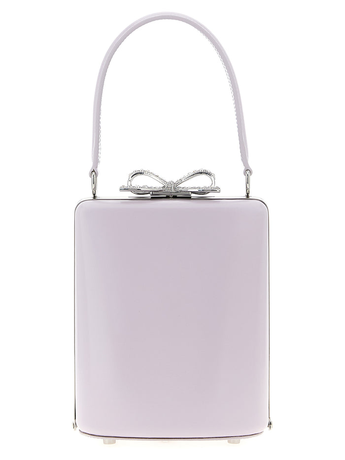Lilac leather mini bow handbag Purple Hand Bags