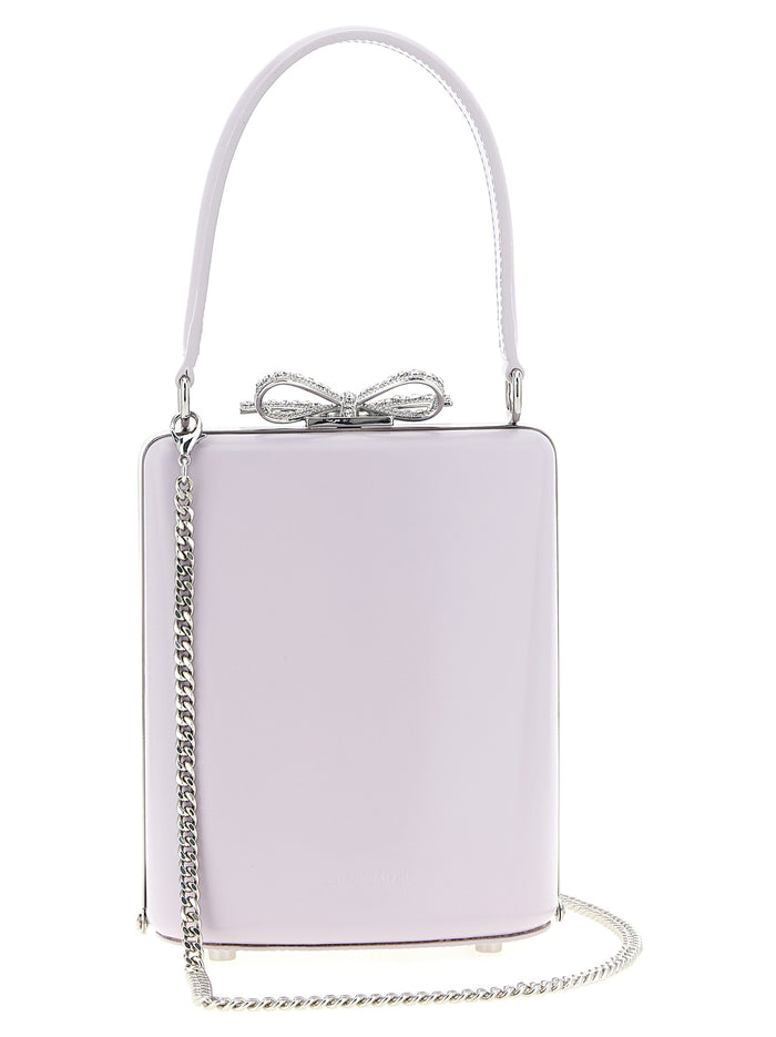 Lilac leather mini bow handbag Purple Hand Bags