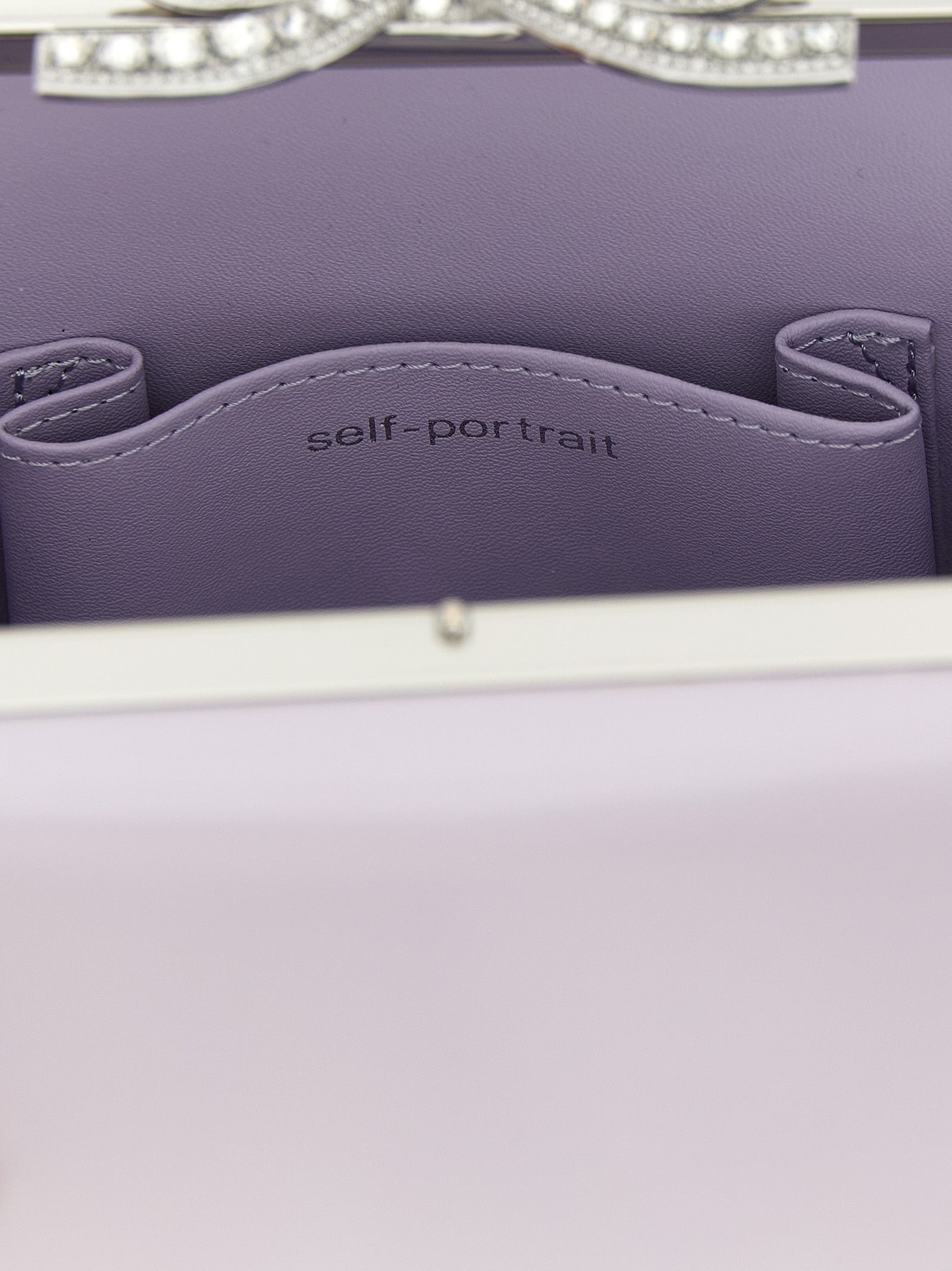 Lilac leather mini bow handbag Purple Hand Bags