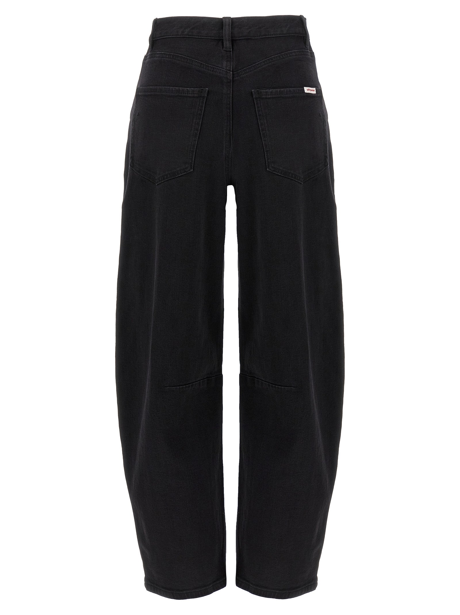 Black Barrel Leg jeans Cotton