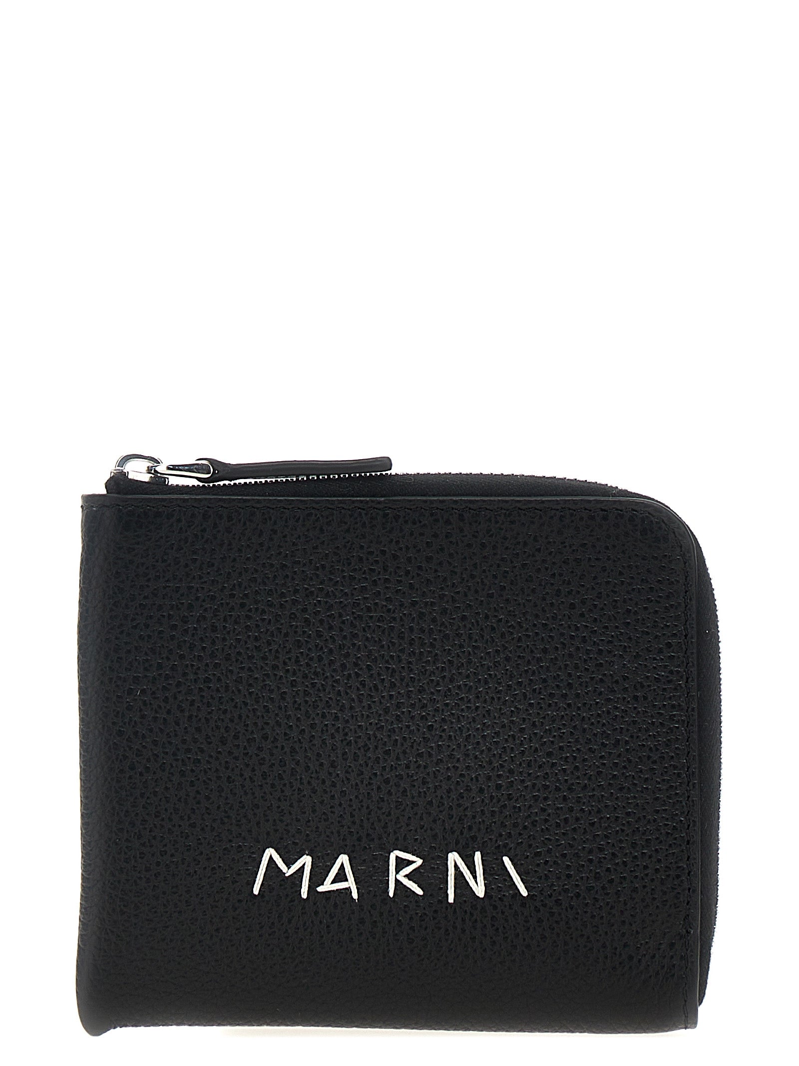 Logo wallet Black Calf Leather (bos Taurus) Wallets, Card Holders