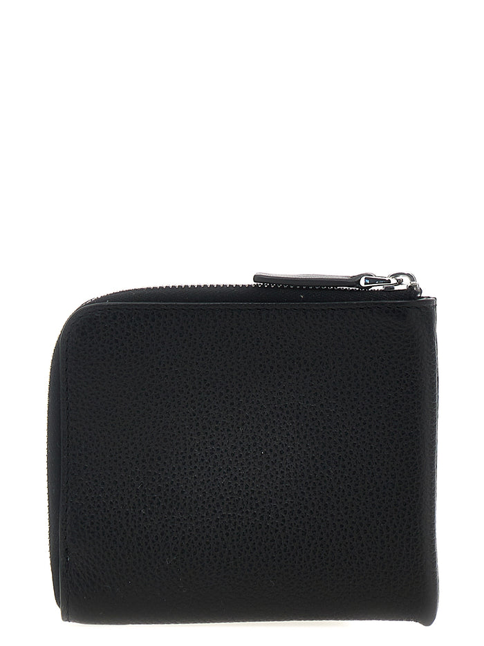 Logo wallet Black Calf Leather (bos Taurus) Wallets, Card Holders
