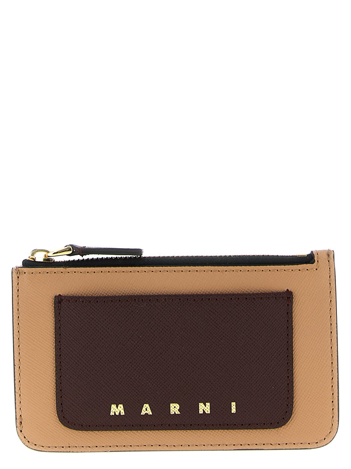 Saffiano leather cardholder Multicolor Calfskin (bos Taurus) Wallets, Card Holders