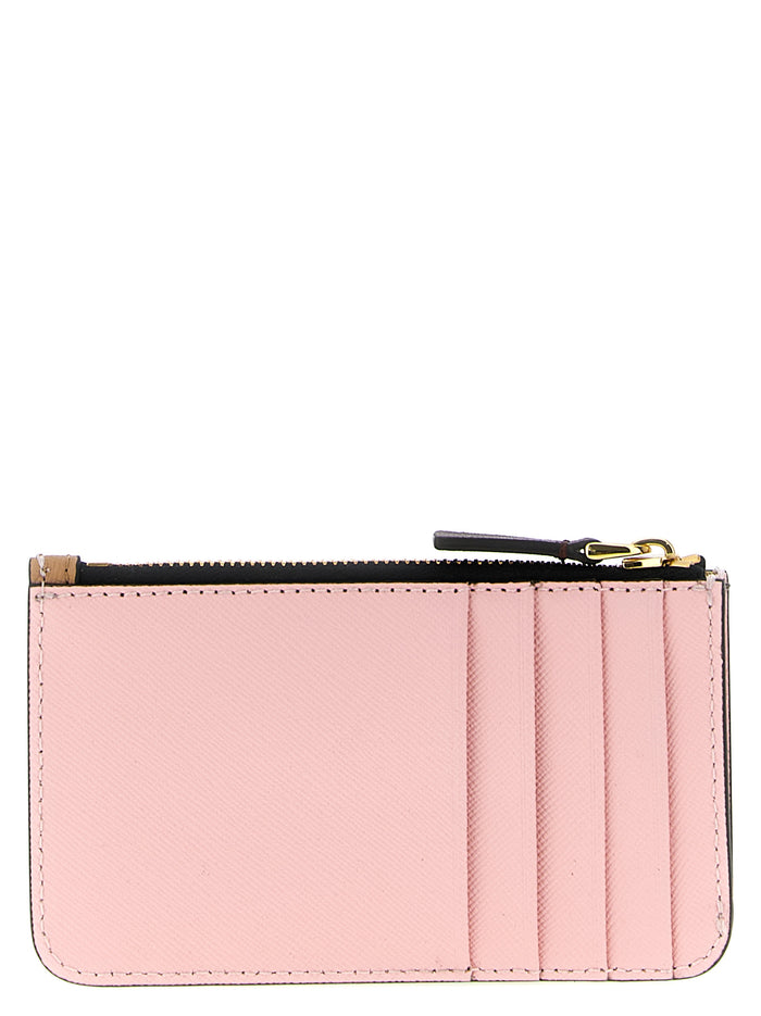 Saffiano leather cardholder Multicolor Calfskin (bos Taurus) Wallets, Card Holders