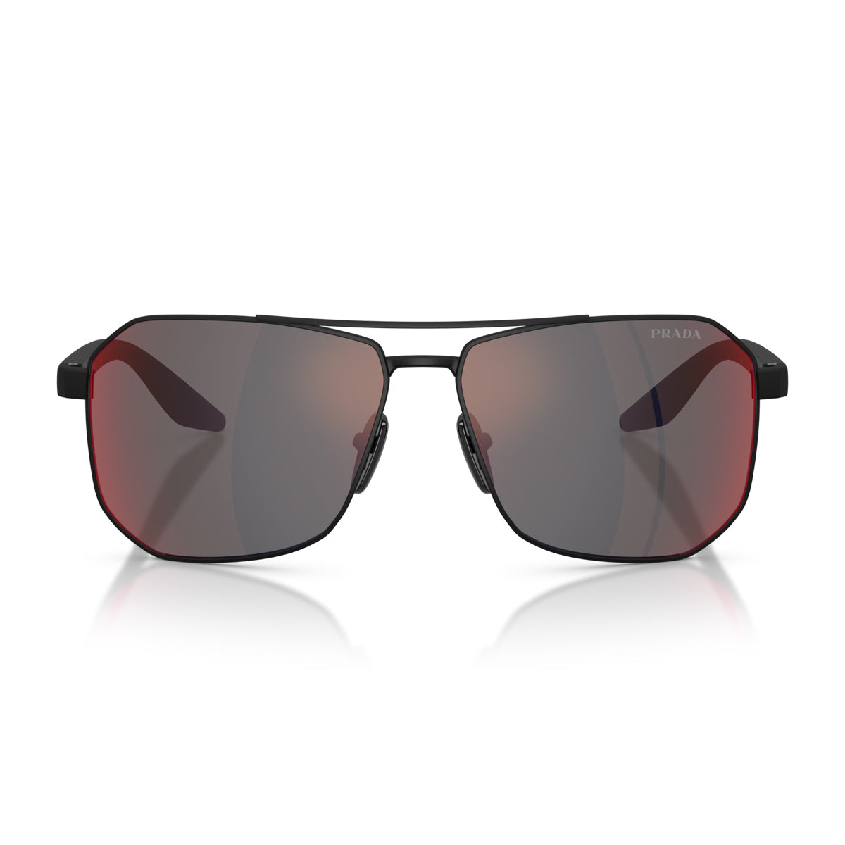 Prada Linea Rossa PS A53S DG008F Gomma Nera Nero Metal Occhiali Da Sole