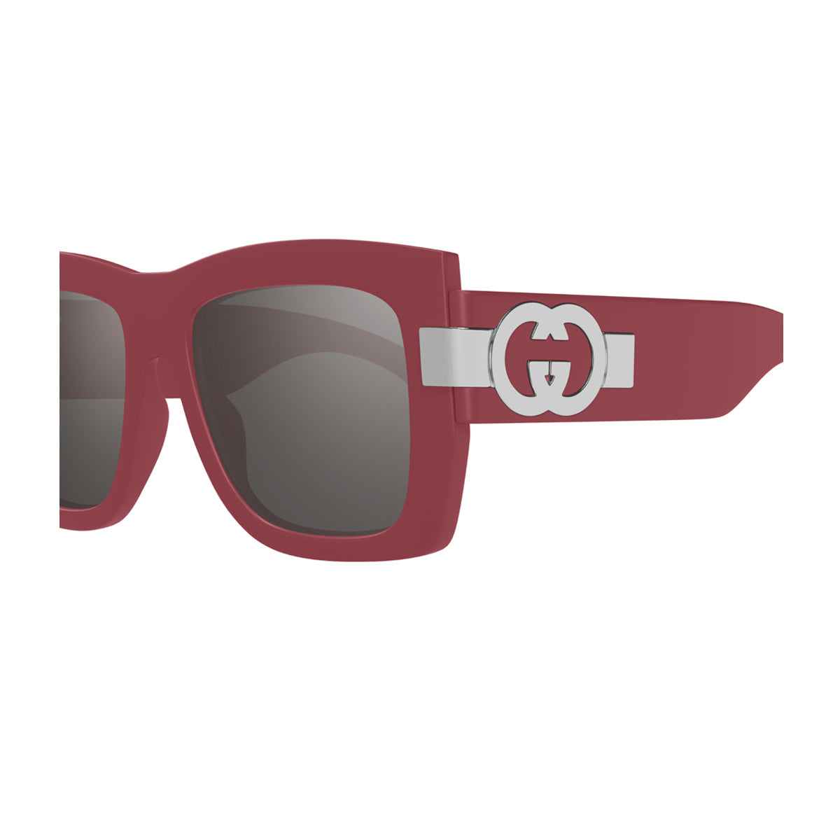 Gucci GG1688S Linea GG Logo 003 Red Grey Rosso Acetate Occhiali Da Sole