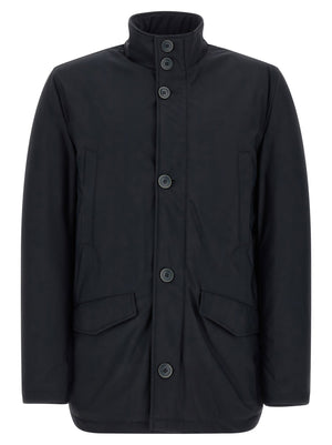 Herno High-Neck Technical Jacket — Black