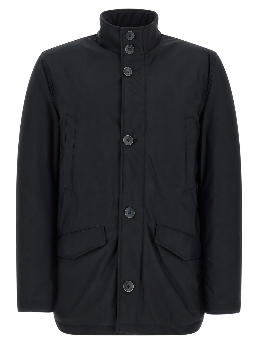 Herno High-Neck Technical Jacket — Black