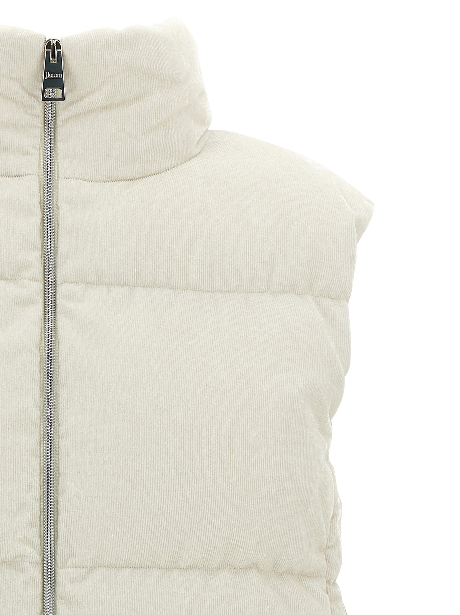 Resort - Bright Corduroy vest White Viscose Polyester Mz Gilet