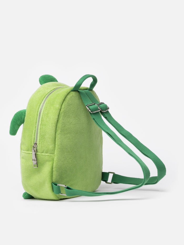 Terry Backpack With Turtle Shape Green