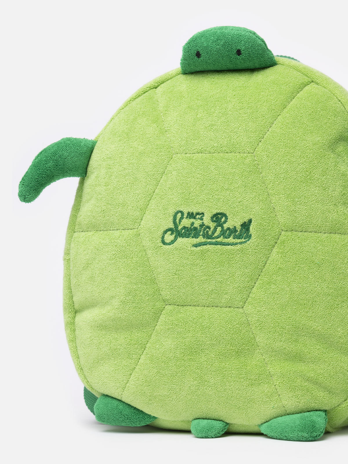 Terry Backpack With Turtle Shape Green