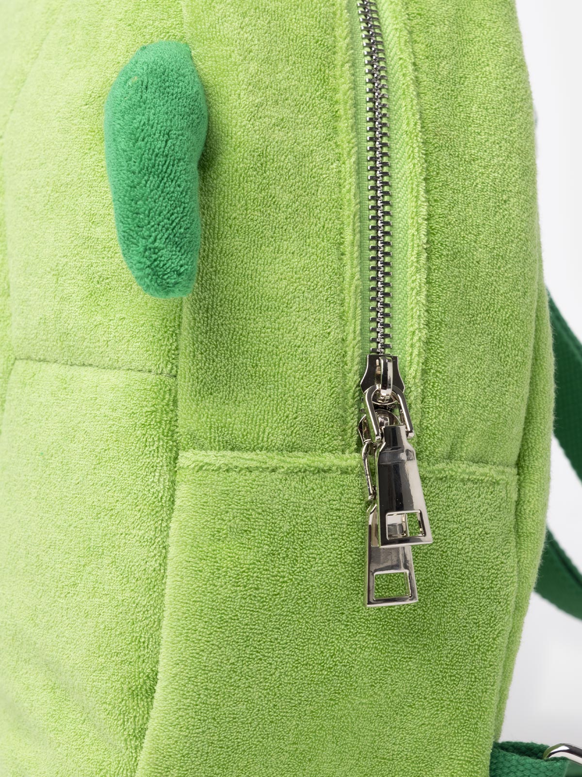 Terry Backpack With Turtle Shape Green