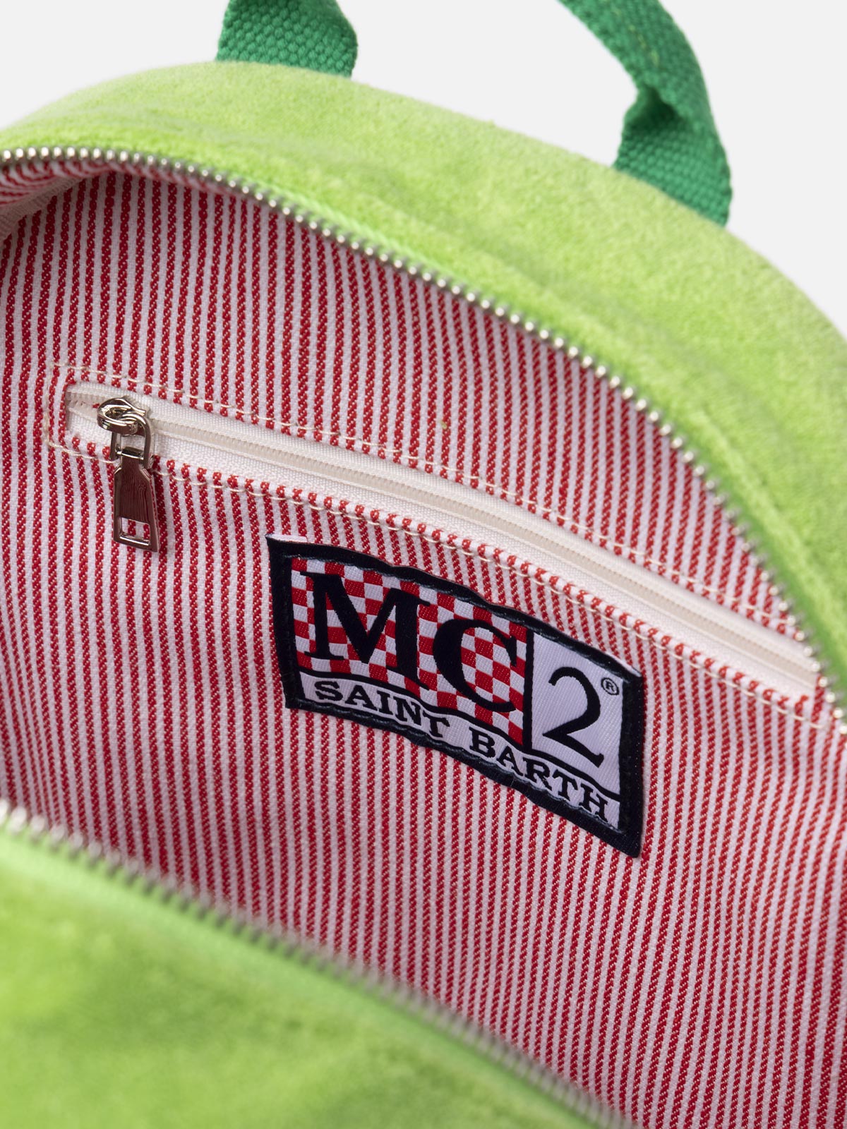 Terry Backpack With Turtle Shape Green