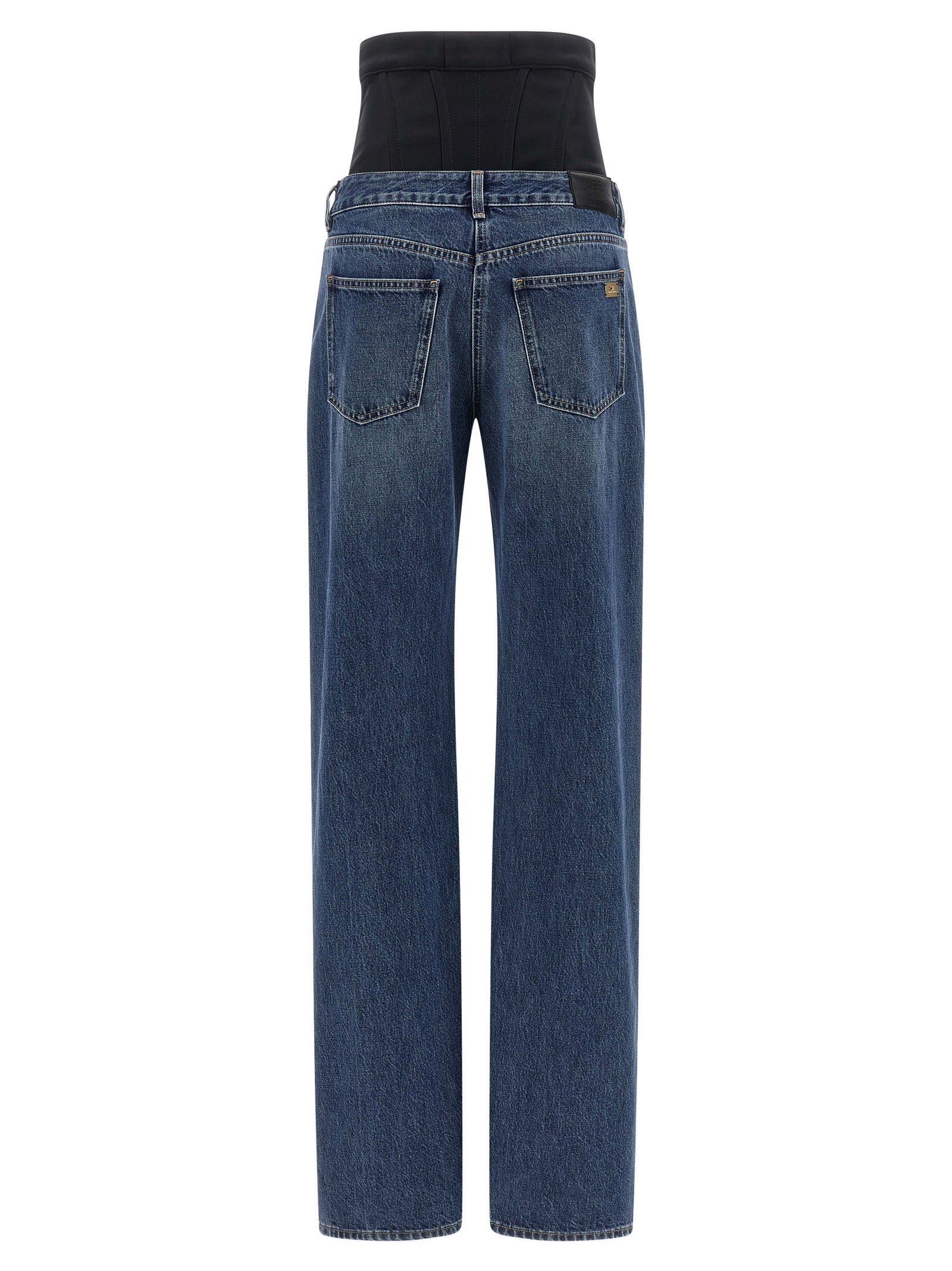 Bustier insert jeans Blue Polyamide