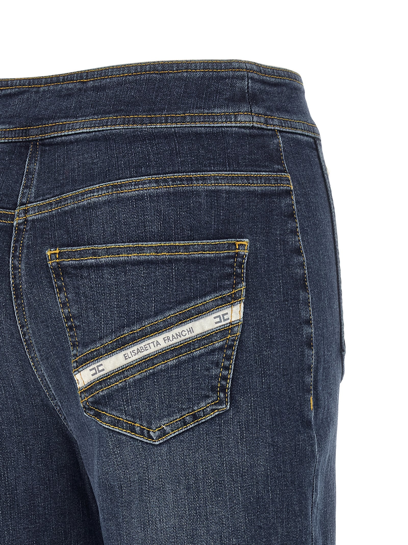 Palazzo jeans Blue Cotton Lycra Em Elastane