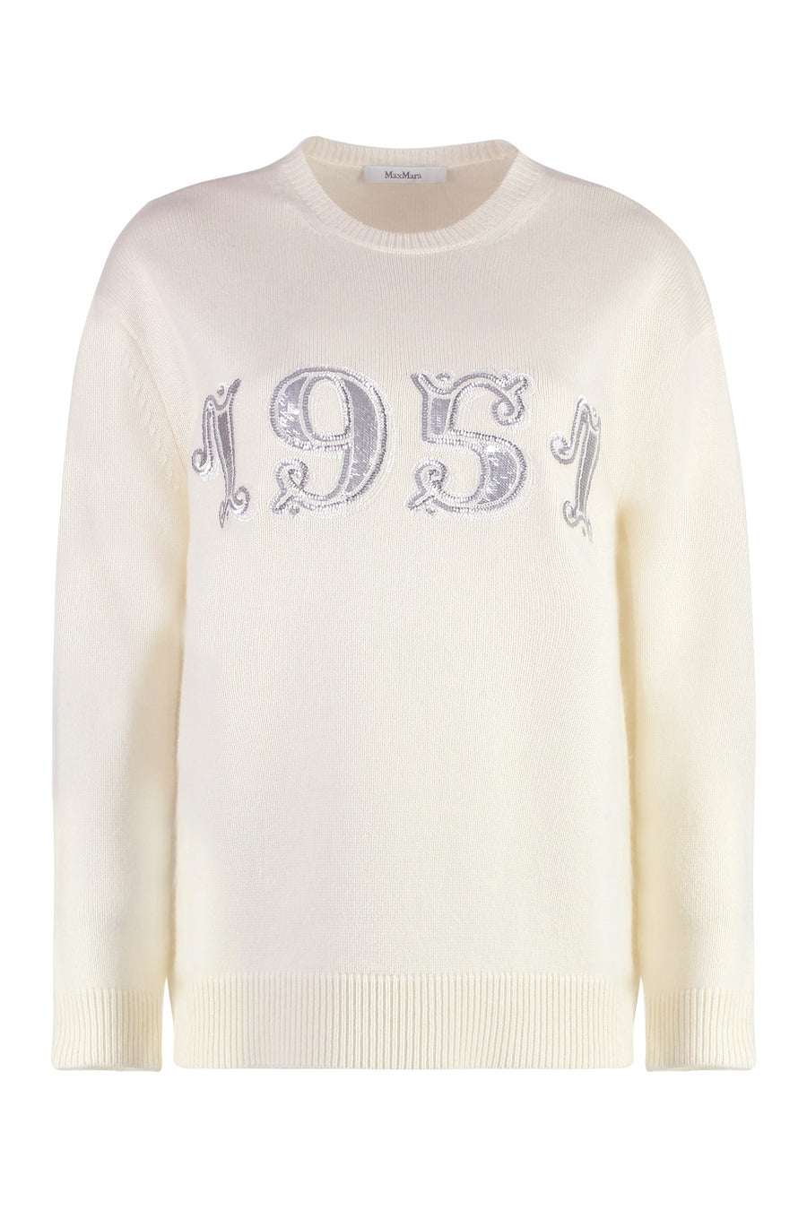 Max Mara Plata Wool And Cashmere Sweater White