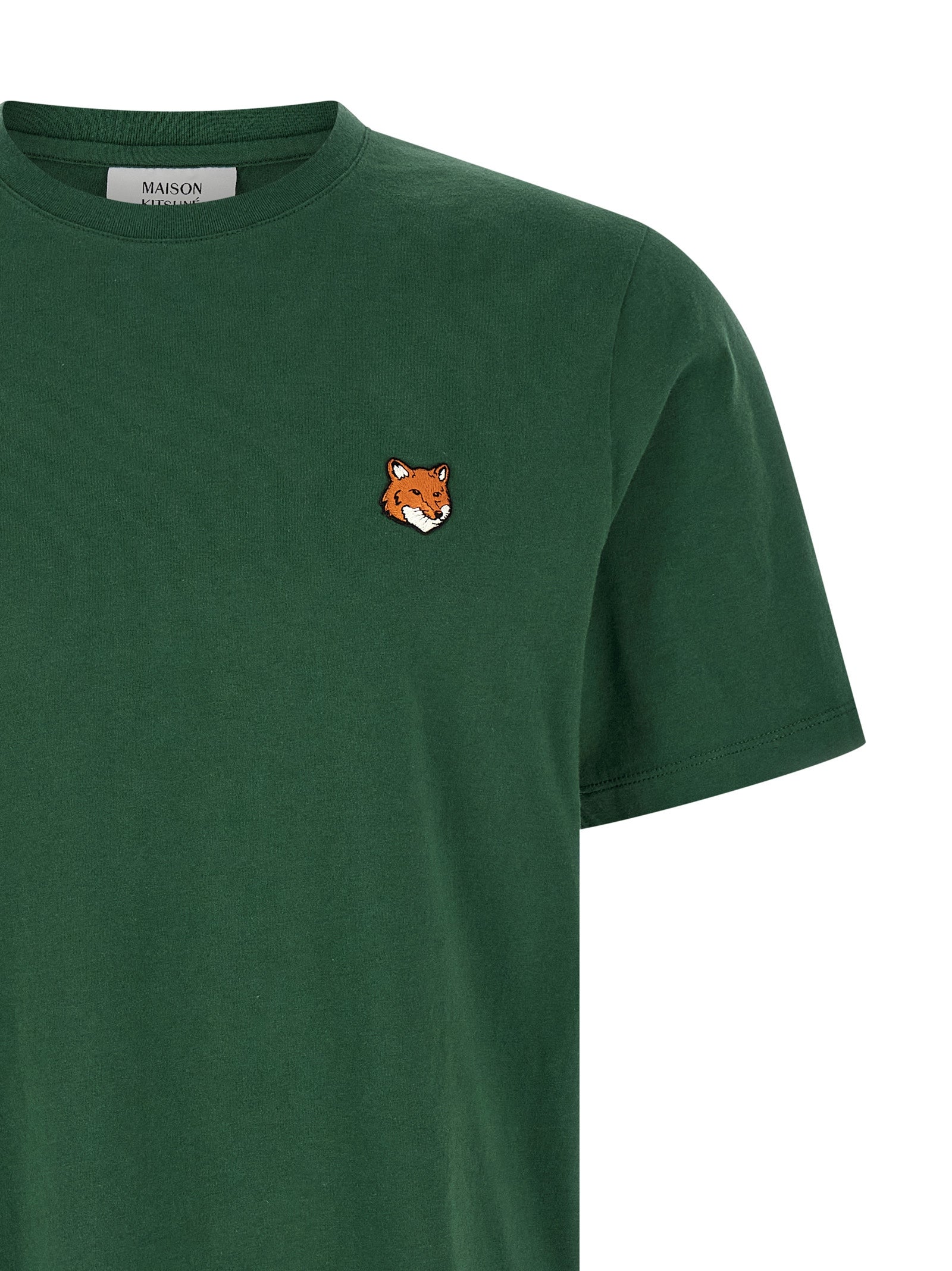 Fox Head T-shirt Green Cotton