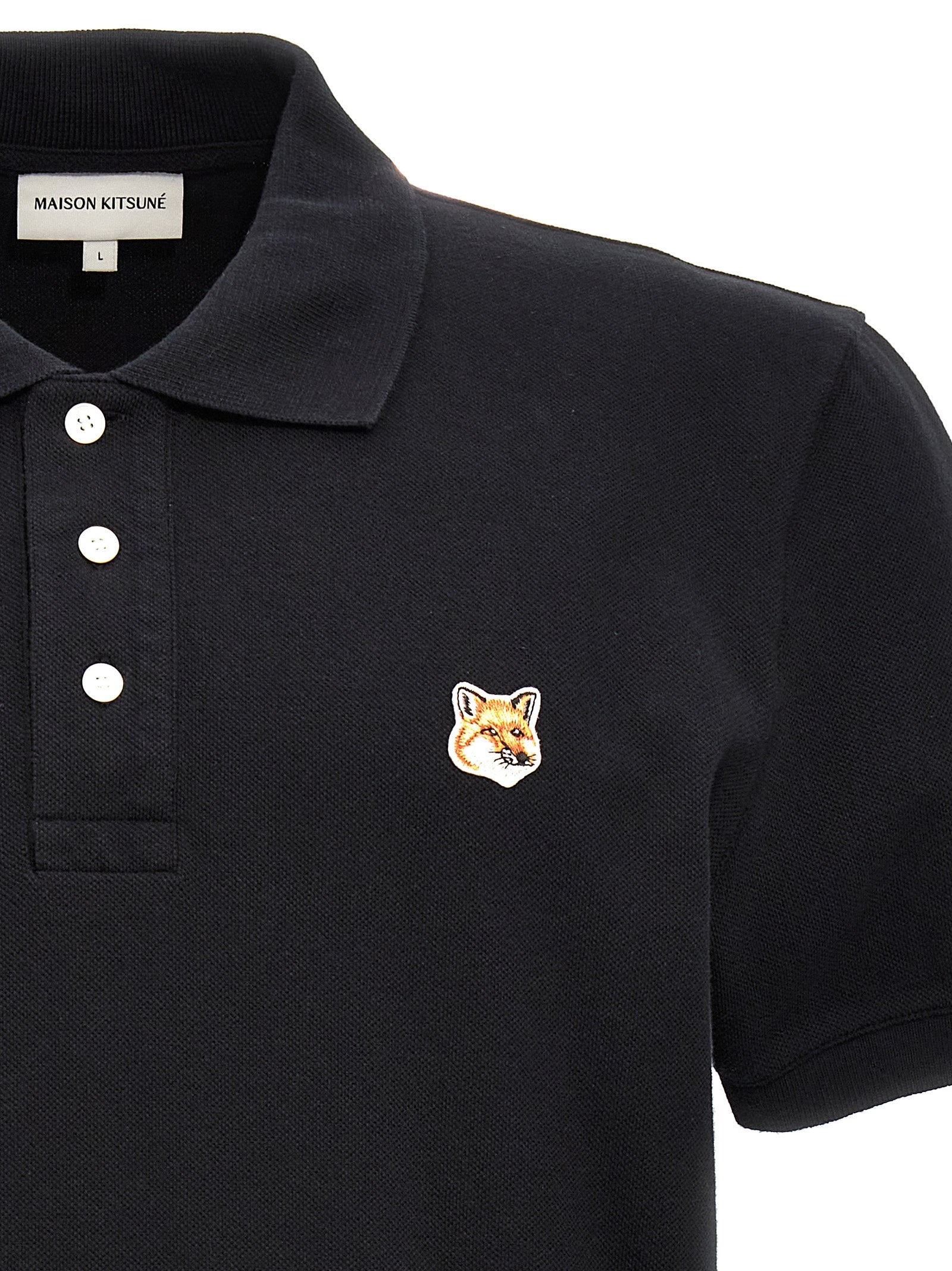 Fox Head polo shirt Black Cotton