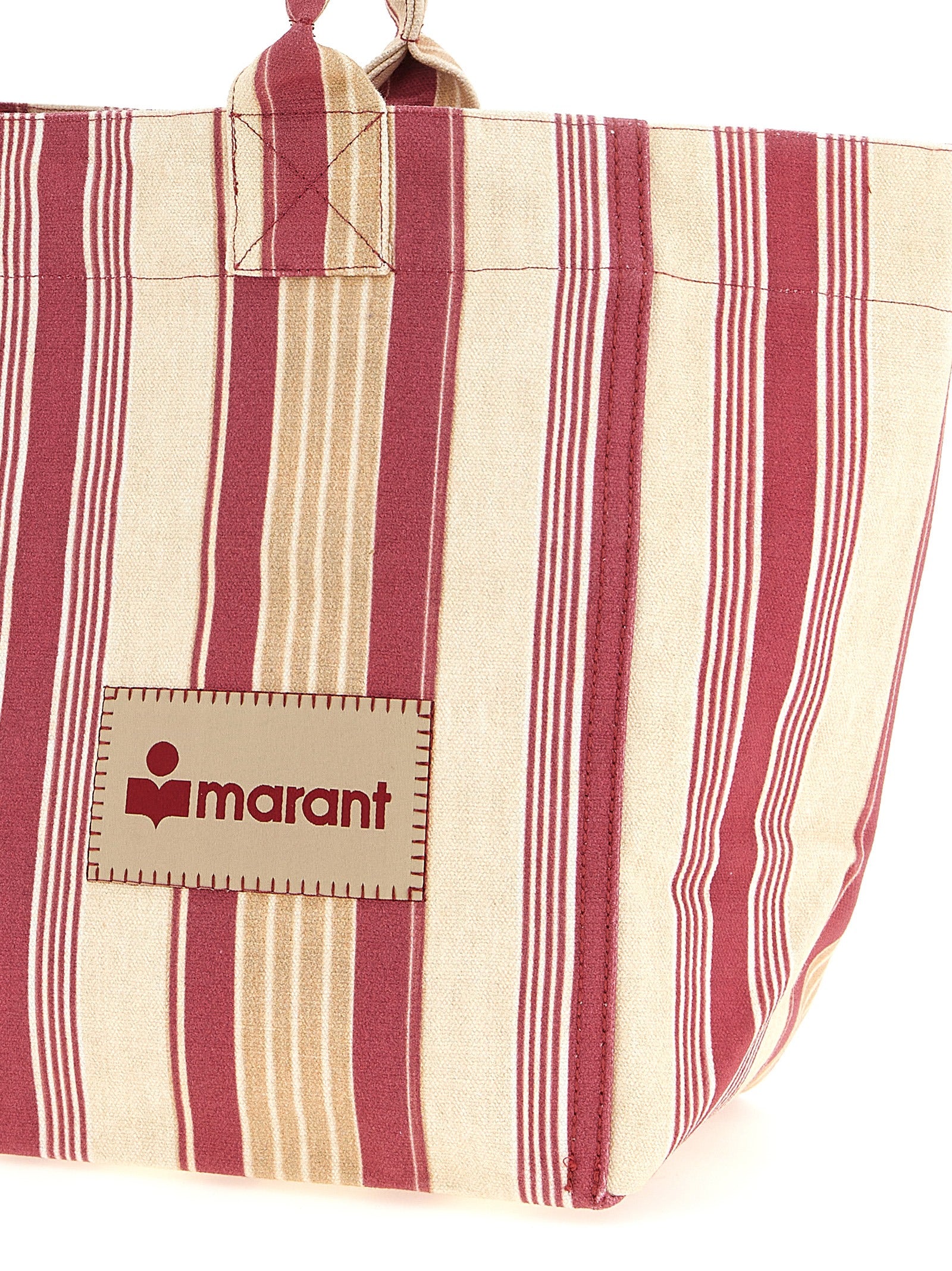 Yenky Zipped Shopping Bag Red Cotton Tote