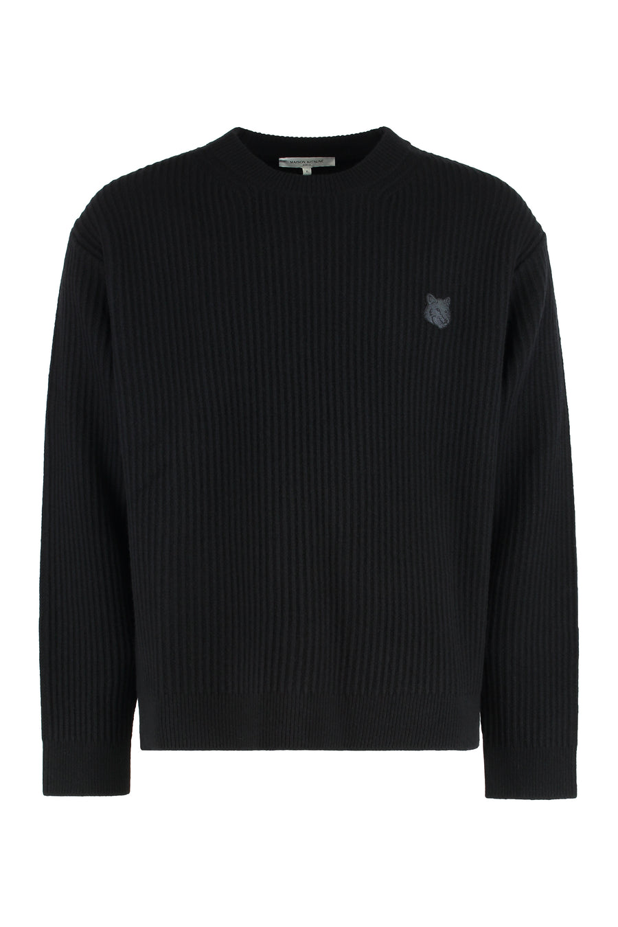 Ribbed Wool Sweater Black Sweatshirts